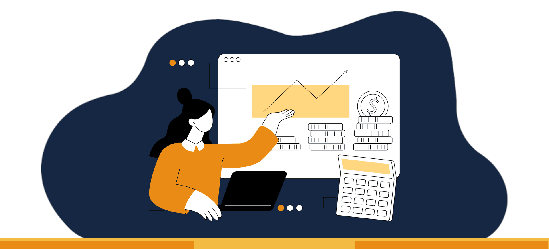 How to Set Up a Financial Forecasting Model for My Startup - vector image showing a financial forecast