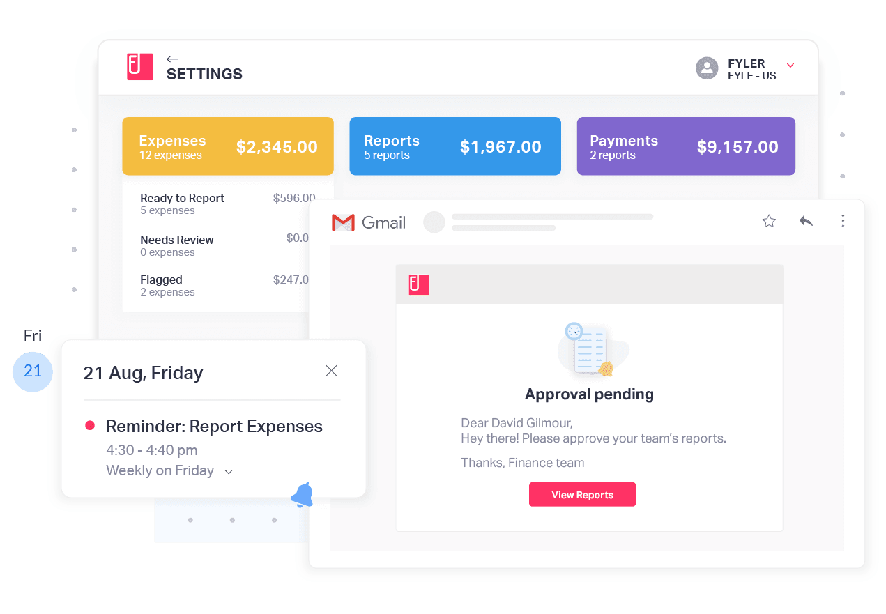 Fyle Expense Management Automatic Reminders