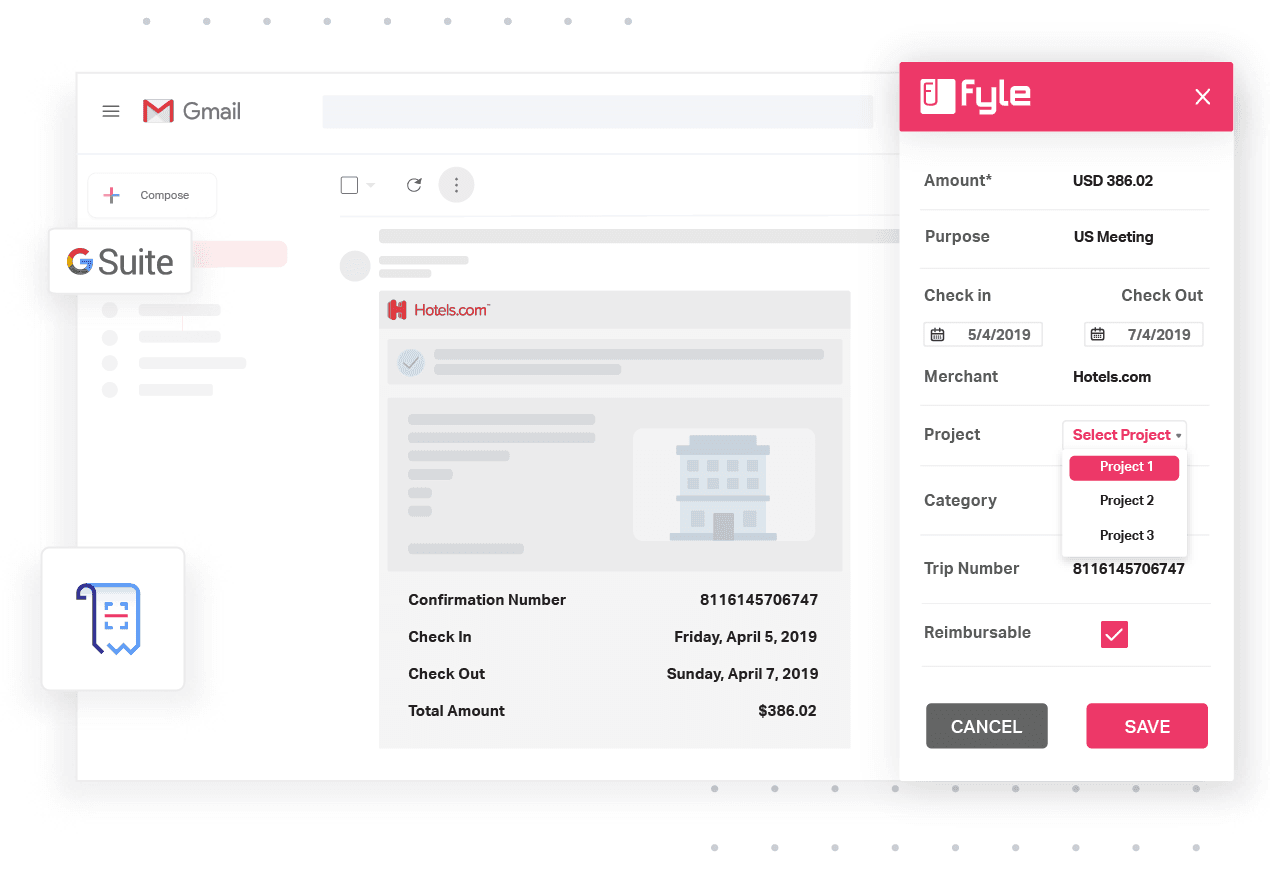 Fyle Expense Management GSuite Integration