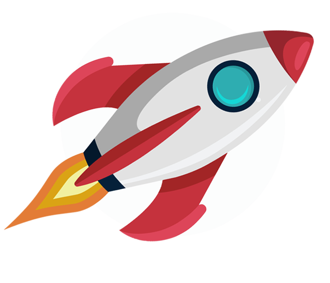 startups & early stage businesses- graphic of rocketship