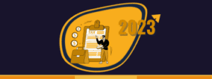 Vector graphic demonstrating tax compliance and a checklist for the year 2023