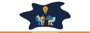 Buying a business in California - vector image showing businesspeople negotiating a sale.